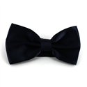Papillon liscio in raso blu scuro