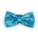 Papillon liscio in raso blu turchese