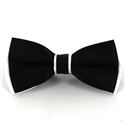 Papillon in Satin Bianco e Nero