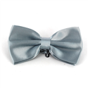 Papillon in satin grigio argento