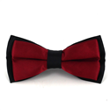 Papillon in Satin Nero e Bordeaux