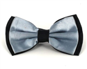 Papillon in Satin Nero e Grigio