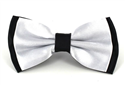 Papillon in Satin Nero e Grigio Chiaro