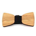 Papillon in Legno di Bambù e Pelle