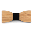 Papillon in Legno di Bambù e Pelle