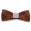 Papillon in legno a quadri