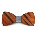 Papillon in Legno a Righe Sottili