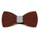 Papillon in Legno a Righe Spesse