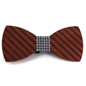 Papillon in Legno a Righe Spesse
