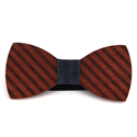 Papillon in Legno a Righe Spesse