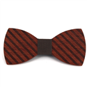 Papillon in Legno a Righe Spesse