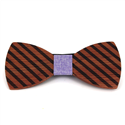 Papillon in Legno a Righe Spesse