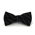 Papillon Nero a Righe Bianche