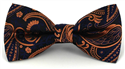 Papillon Paisley Nero, Blu e Arancione