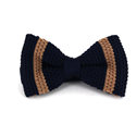 Papillon a pois blu navy a righe marroni