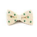 Papillon a pois beige con pois verdi