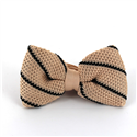 Papillon a pois beige con righe nere
