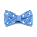 Papillon a pois celeste con pois bianchi