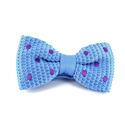 Papillon a pois celesti con pois viola