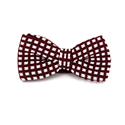 Papillon a pois bordeaux e bianco
