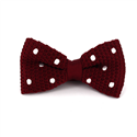 Papillon a pois granata con pois bianchi