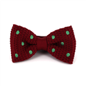 Papillon a pois granata con pois verdi