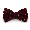 Papillon a pois granata con pois bianchi