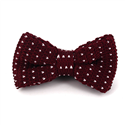 Papillon a pois granata con pois bianchi