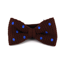 Papillon a pois marrone con pois blu