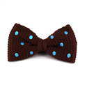 Papillon a pois marrone con puntini celesti