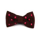 Papillon a pois marrone con pois magenta
