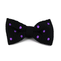 Papillon a pois nero con pois lilla