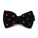 Papillon a pois nero con pois magenta