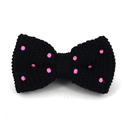 Papillon a pois neri con pois rosa
