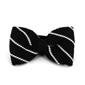 Papillon a pois nero a righe bianche