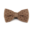 Papillon a pois ocra con borchie granata