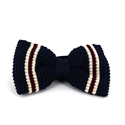 Papillon a righe a pois blu scuro
