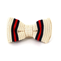 Papillon a righe beige