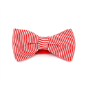 Papillon a pois a righe rosso e bianco