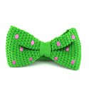 Papillon a pois verdi con pois rosa