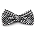 Papillon a Righe Lucide Nero e Grigio