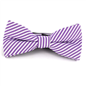 Papillon a righe sottili viola e bianco
