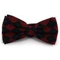 Papillon a Quadri Rosso e Nero