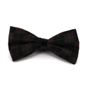 Papillon a rombi in pelle marrone e nera