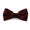 Papillon a rombi e pelle rosso e nero