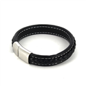 Bracciale Corda Pelle Nero III