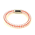 Bracciale in pelle bianca con bandiera spagnola
