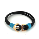 Bracciale in pelle con ancora