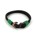 Bracciale in pelle con ancora