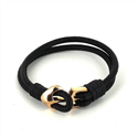 Bracciale in pelle con ancora